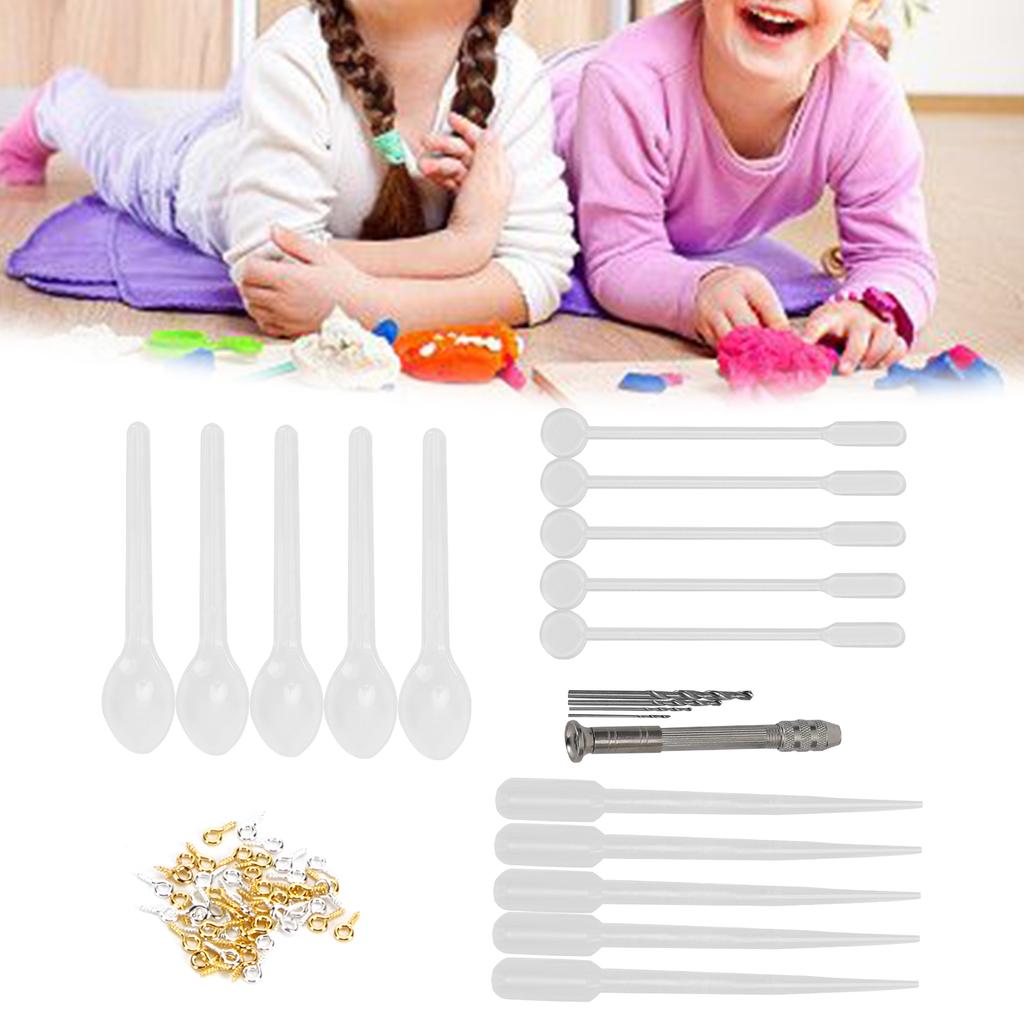 DIY Jewelry Pendant Making Dropper Hand Drill Screw Eye Tools Kits Supplies Accessory