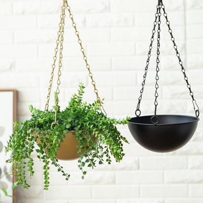 Подвесной железный цветочный горшок для гидропонных и суккулентных растений, украшение для европейского сада.