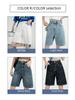 Women's High-Waist Retro Denim Shorts: Loose, Straight-Leg, 5-Point Mid-Length, Hong Kong & Japanese Style for Spring & Summer