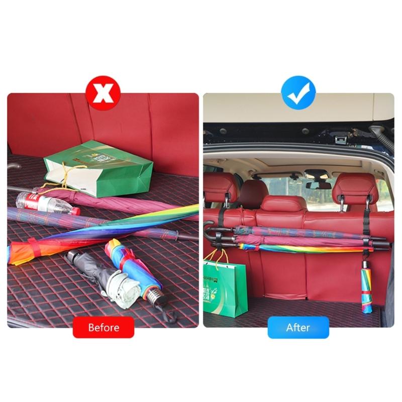 Car Seat Headrest Hook 2 Pack Hangers Storage Organizers Universal for Handbag Purse Coat Universal Fit Car SUV