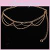 Ladies Metal Waist Chain With Sculpted Pattern Fashion Jewelry For Spring Summer Wear