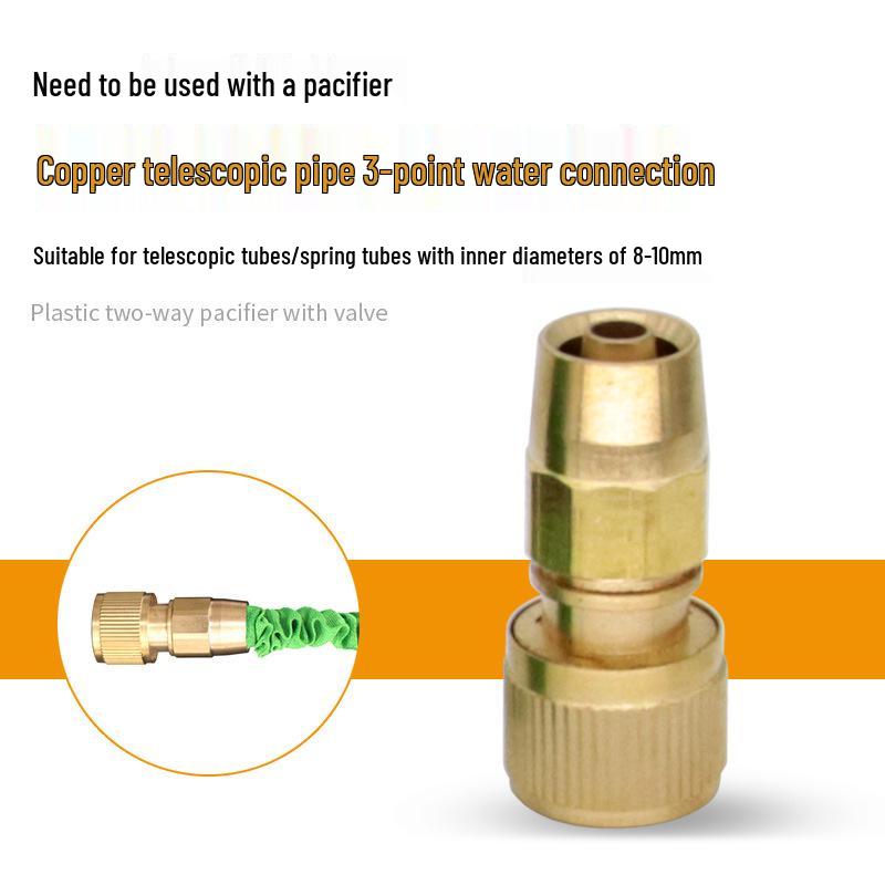 1" Hose To Faucet Quick Connector for Car Wash - Compatible with 2, 3, 4, 6 Point Soft Hoses/Water Guns