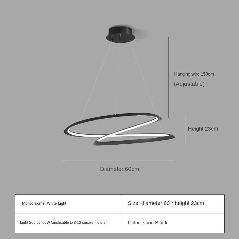 Новое поступление современных светодиодных подвесных светильников для гостиной, столовой, матовый черный/белый 90-260 В подвесной подвесной светильник