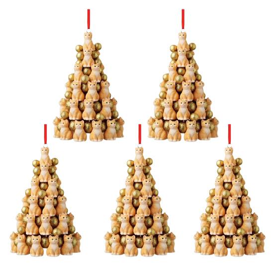 Подвеска-пирамидка с животными, Подвеска на новогоднюю елку с животными, 2D акриловое подвесное украшение для рождественской елки, брелок для рюкзака, для автомобиля