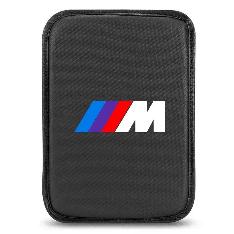 BYJ1 Car Armrest Storage Box Pad Protect Carbon Fiber Trim Cover Pad For BMW E46 E39 E53 E36 F22 E87 E90 E91 E92 X5 X6 1 3 5 7 Series