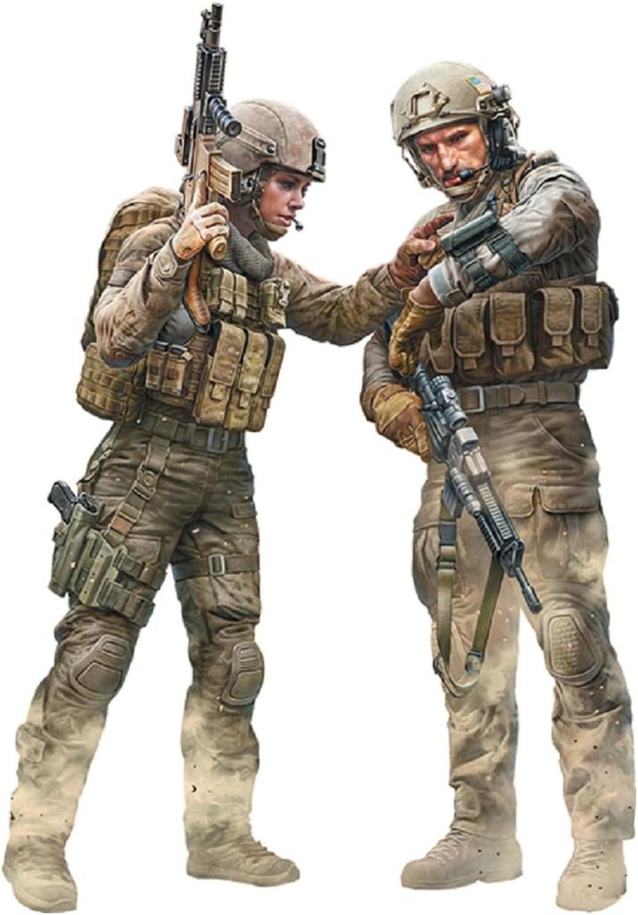 Master Box Modern Warfare Series 1 Corporal Jessica Sergeant James Route Plastic Model MB24068 1/24 & Change?