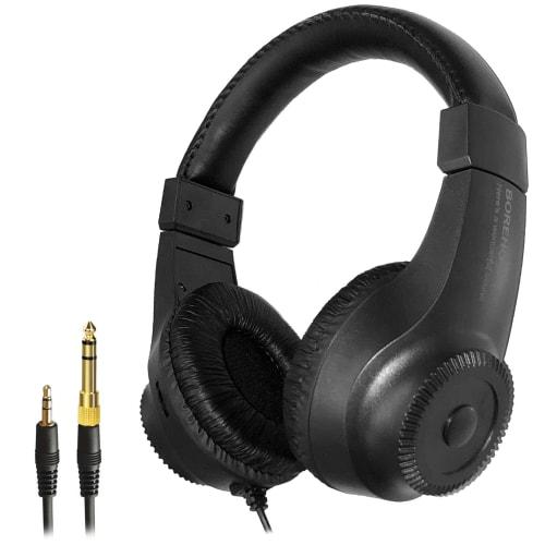 BOREHO BH-181 Lightweight, Closed-Back Headphones for Digital Pianos and Keyboards (Compatible with Stereo Mini 3.5mm and Standard 6.3mm Headphones, S