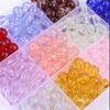50 шт. 8 мм Стеклянные круглые бусины Разноцветные прозрачные Loose Spacer Beads Для изготовления ювелирных изделий Поделки своими руками Браслеты Аксессуары для ожерелий