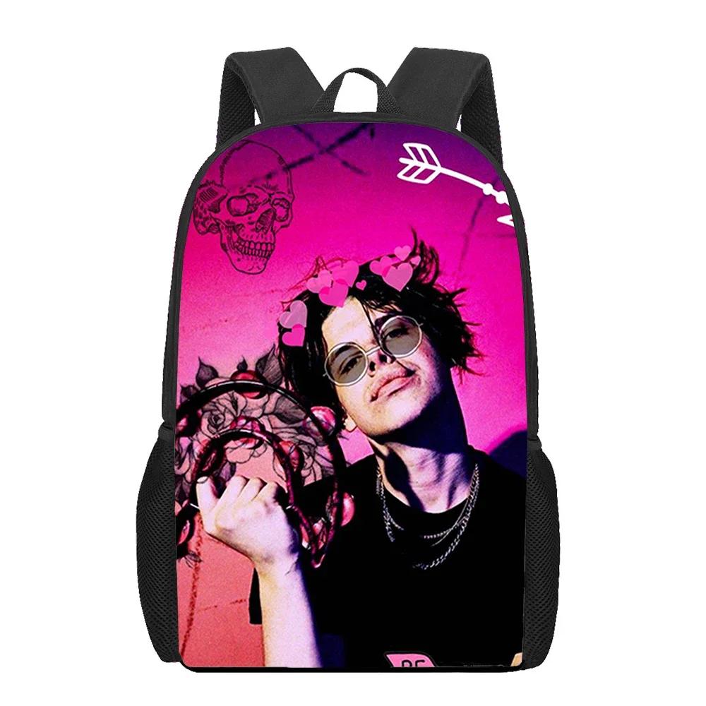 Школьный рюкзак Yungblud для детей 40 см / 15,7 дюйма Рюкзак с молнией, облегчающий вес Рюкзаки для книг для мальчиков и девочек Лучший подарок