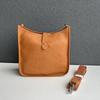 New Genuine Leather Top Layer Cowhide Lychee Pattern Men's And Women's Universal Hollow Crossbody Bag  Genuine Leather Women's Bag