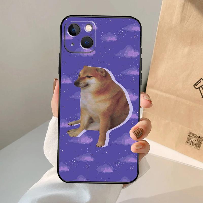 Смешной чехол с собакой Cheems Doge для iPhone 16 15 14 13 11 12 Pro Max XS X XR Plus Задняя крышка для iPhone 16 15 14 12 13 Mini