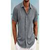 Men Plus Size Loose Short Sleeve Casual Beach Shirt