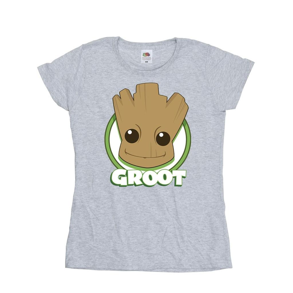 Guardians Of The Galaxy Womens/Ladies Groot Badge Cotton T-Shirt