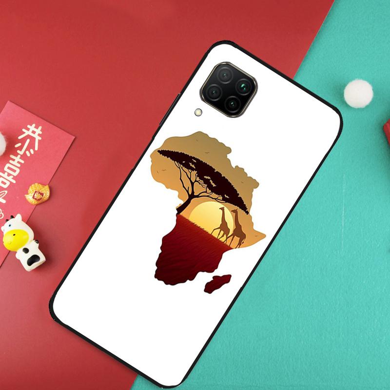 Карта Африки География Для Huawei Nova Y73 Y70 Y72 Y60 Y90 Y61 Y91 8i 7i 11i 12i 12s 9 10 SE P20 P30 P40 Lite Чехол