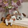 Simulation Mini Horse Plush Toys Pendant Soft Stuffed Animal Small Doll Key Chain Doll Birthday Party Souvenir Gift Present