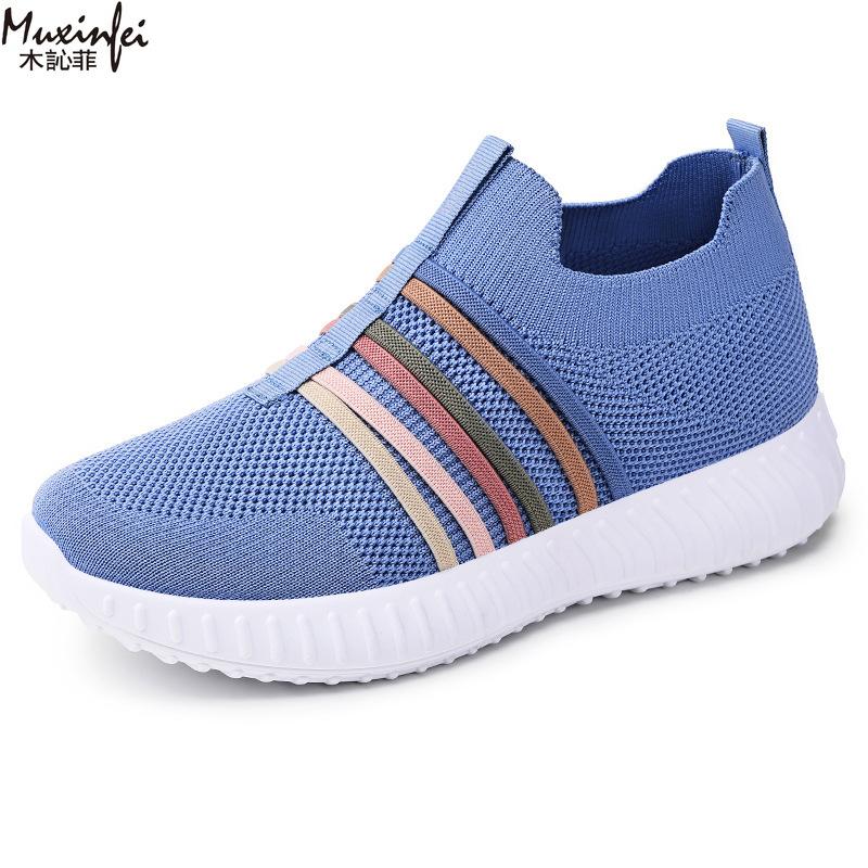 Women's Summer Shoes New Breathable Mesh Large Women's Casual Shoes Soft Bottom Versatile Women's Single Shoes