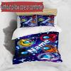 3pcs Duvet Cover Set (1*Duvet Cover + 2*Pillowcase, Without Core), Custom Name Among Us Pattern Bedding Set, Home Bedroom Decor Gift