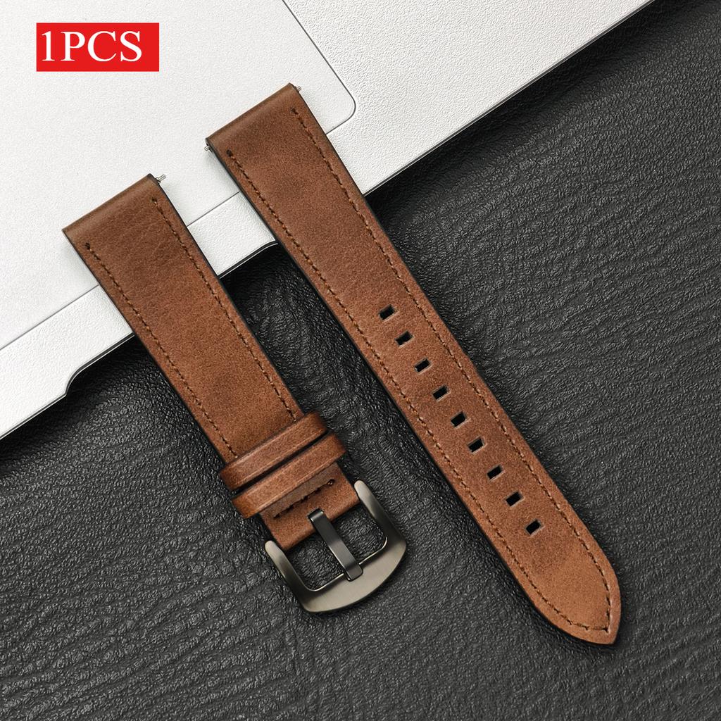 2 шт. 20 мм кожаный дышащий ремешок для Samsung Galaxy Watch 7 6 5 4 40/44 мм 6Classic 5Pro 22 мм ремешок для Huawei GT5 3 4Pro ремешок для часов