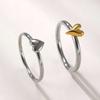 Stainlesss Steel Mini Heart Ring Women Gold Color Minimalist Trendy Finger Rings Cute Zircon Gift Wholesale