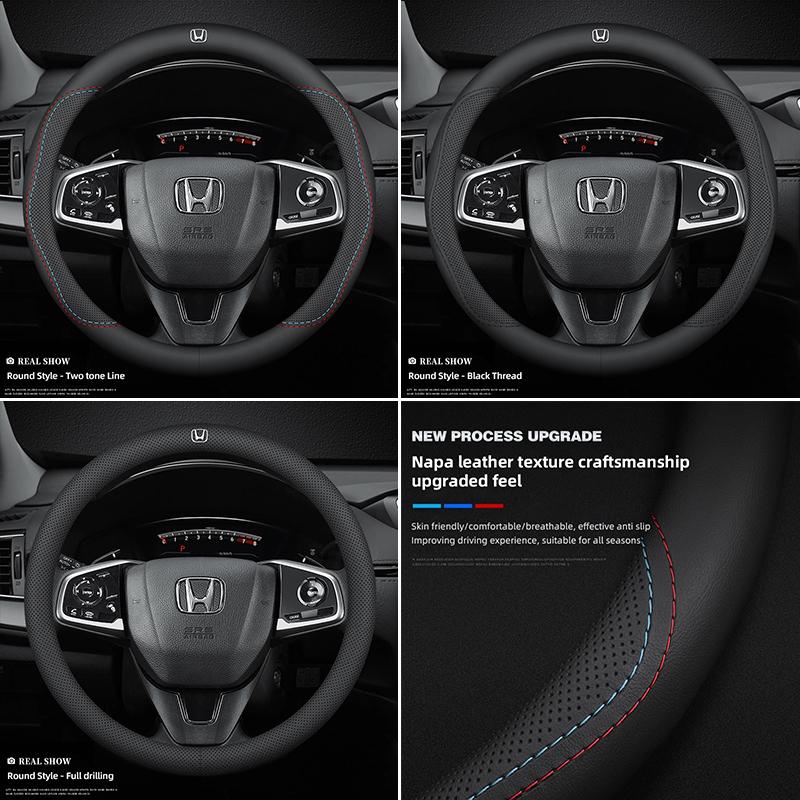 Honda Dedicated Steering Wheel Cover Car Interior Accessories For Honda Civic Fit Jazz Accord Pilot CRV Odyssey Passport City