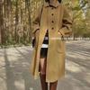 Camel Double-sided Cashmere Coat for Women's Autumn and Winter New Medium and Long Doll Collar Age-reducing Wool Coat