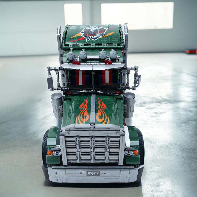 Набор конструктора «Зеленый американский грузовик» из 2105 деталей - Сложная игрушка для сборки для взрослых, Идеально подходит для домашнего декора и коллекционеров