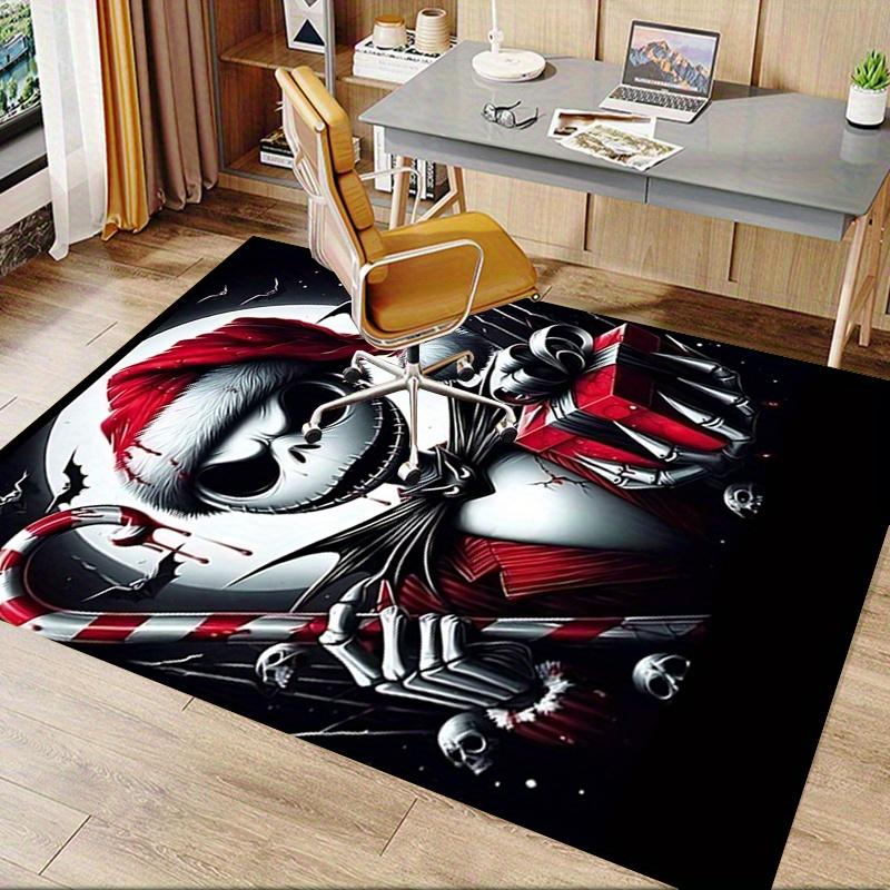 Office Rug Nightmare Before Christmas, Jack Skellington theme 3D Printed Anti-Slip Rug-Machine Washable for Living Room