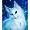 5D DIY Diamond Painting White Cat Embroidery Cross Stitch Rhinestone Mosaic Home Decor