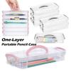 Stackable Portable Pencil Case Detachable Marker Pen Box Watercolor Pen Case  School Supplies