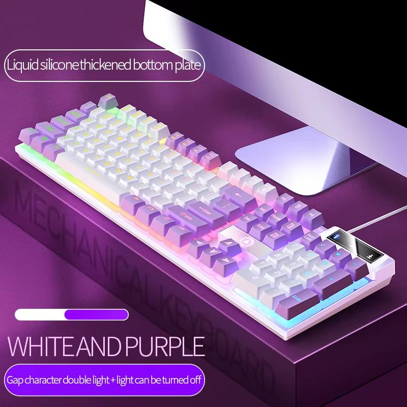 Механическая водонепроницаемая игровая клавиатура с RGB-подсветкой, полноразмерная, эргономичная, для ПК, компьютера, ноутбука, планшета