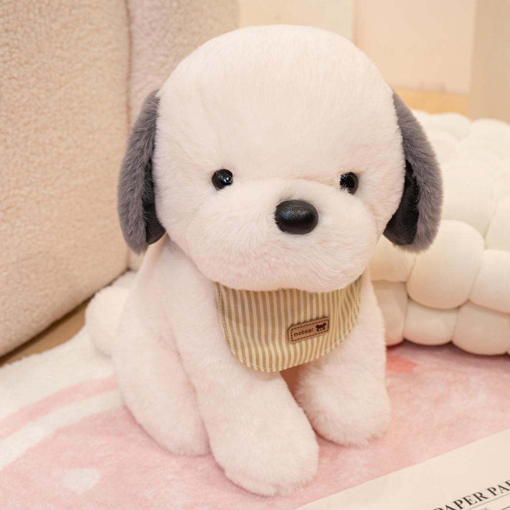 Милая плюшевая игрушка-слюнявчик, мягкая игрушка, мягкий питомец, коричневый / белый щенок, подушка, кукла, кавайные игрушки на Рождество, подарок на день рождения