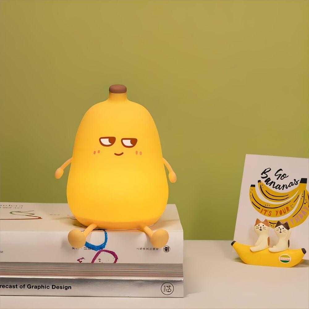 Светодиодный силиконовый ночник в виде груши, 7 цветов, затемнение, сенсорный, USB, перезаряжаемый, мультяшный, прикроватная лампа, декор для спальни, милый подарок для ребенка