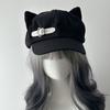 Берет с ушками кошки, звезда, сердце, Y2k, кожаная пряжка, милая аниме-субкультура, шляпа