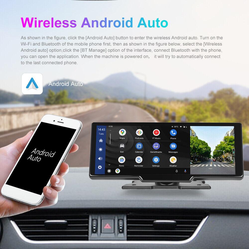 Беспроводная CarPlay-система 4K Ultra HD, Встроенный оптический датчик, WiFi, GPS-навигатор + Автомобильный видеорегистратор с двойной записью