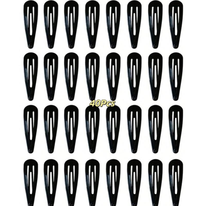NEW 20/40Pcs Black Hair Clips 2Inch Adults Children Hair Accessories Hair Tools Clip Decorative Women Metal Snap Barrettes