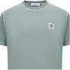 STONE ISLAND Футболка унисекс с круглым вырезом и коротким рукавом с дизайном логотипа-значка 791523757-V0155