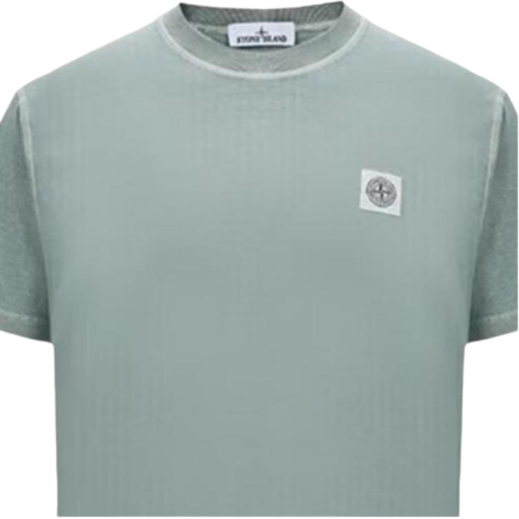 STONE ISLAND Футболка унисекс с круглым вырезом и коротким рукавом с дизайном логотипа-значка 791523757-V0155