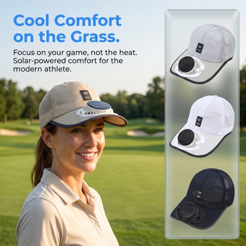 UV Protection Baseball Cap with Fan Sun Protection Breathable Mesh Sun Hat  Outdoor Travel