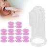 10pcs Baby Finger Toothbrush Infant Silicone Soft Finger Toothbrushes for NewbornPink Shell