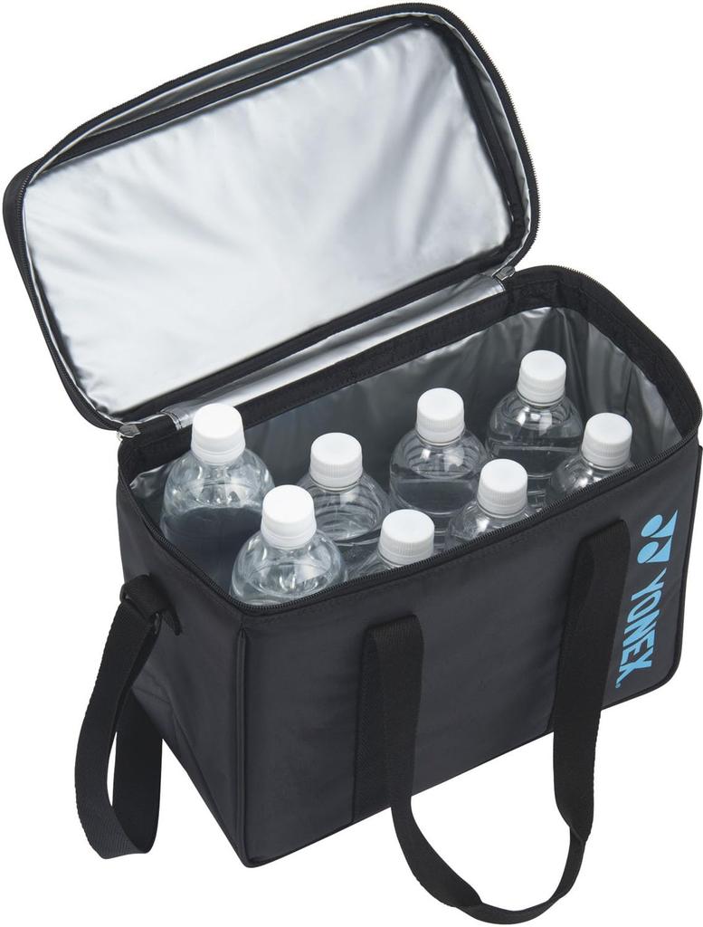 YONEX Tennis Cooler Bag with BAG25CBL Zipper, Large, Black,
