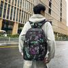 Школьный рюкзак для средней школы, женский, с принтом граффити, мужской, большой вместимости, дорожный рюкзак