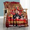 Liverpool Team Customize Your Name Blanket Lightweight Customizable Blanket Soft Cozy For Office Office Chair Home Decor Nap For All Occasions