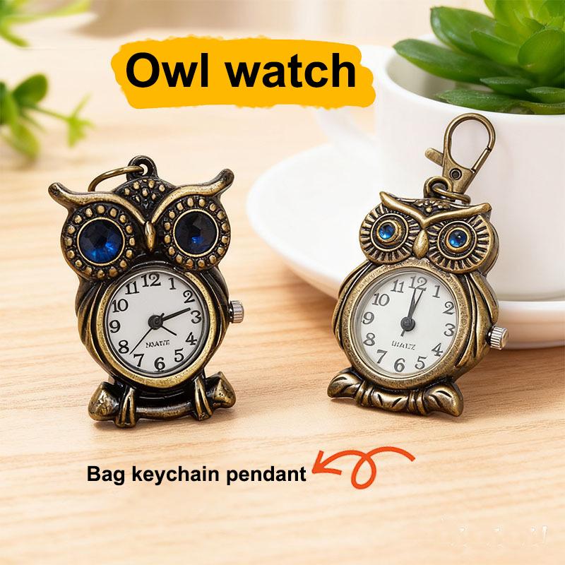 Крошечный Милый Кулон в Форме Совы Карманные Часы Для Ребенка Мужчин Женщин Ретро Кварцевые Карманные Часы Подарки Циферблат с Арабскими Цифрами