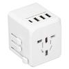 Дорожный адаптер питания с 3 USB A 1 USB C Портативный тихий дорожный преобразователь напряжения для фена