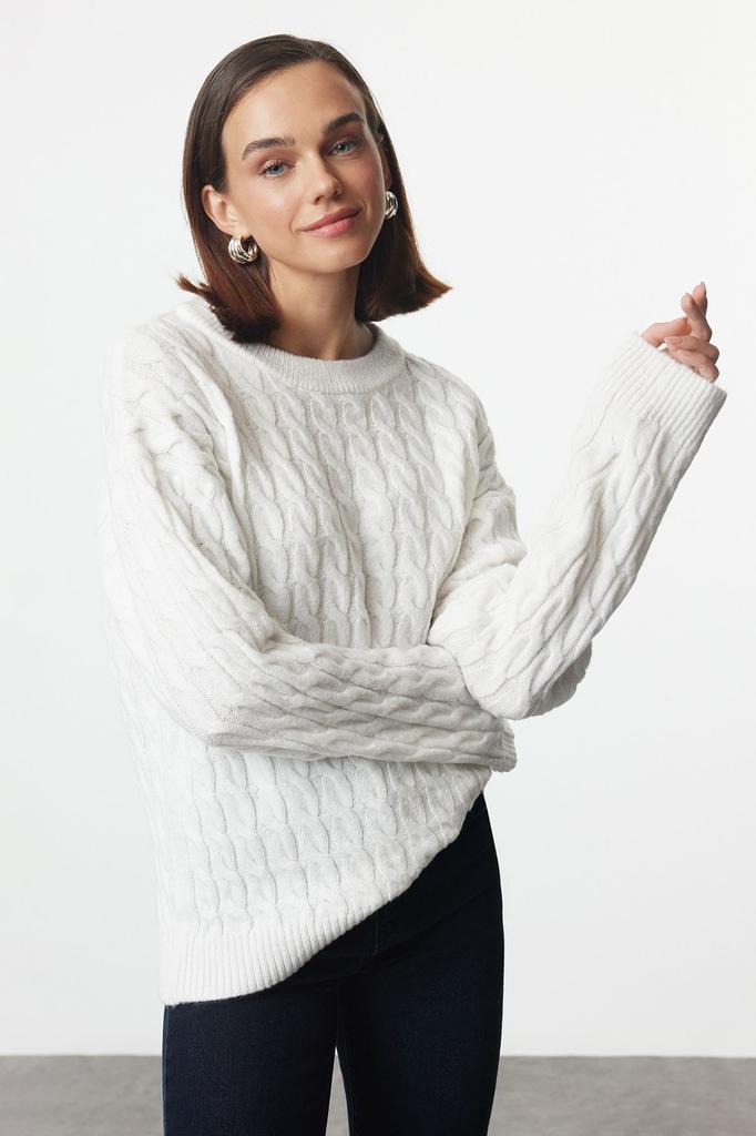 Женский элегантный свитер из норки, более экологичный базовый трикотажный свитер с мягкой текстурой