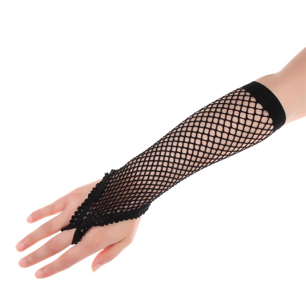 Сетчатые дышащие кружевные варежки для танцев Перчатки без пальцев Перчатки из сетчатой ткани Длинные перчатки