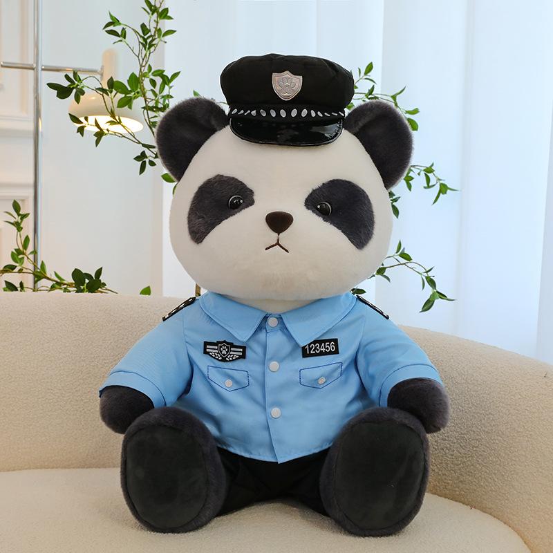 Новая плюшевая кукла Police Panda, тряпичная кукла, креативная плюшевая игрушка Fire Bear, подарок на памятное событие