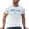 Футболка с принтом Hellas Mock Athletic Distressed с эмблемой греческого флага, повседневная, с коротким рукавом