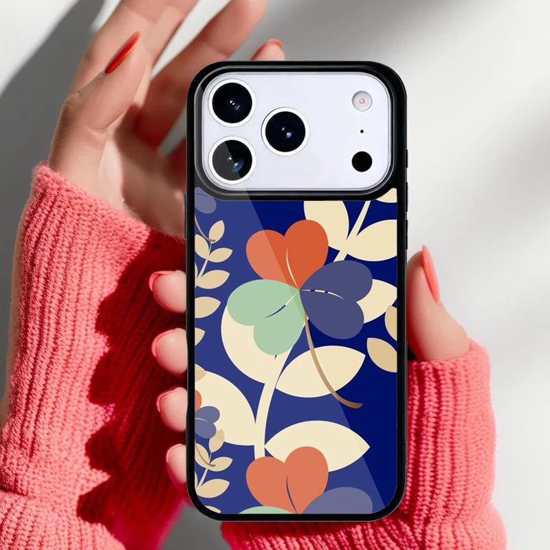 Винтажный чехол с рисунком Лист Цветок для iPhone 17 Air 16e 15 14 13 Pro Max Задняя крышка для 12 11 Pro Coque