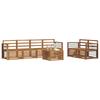 7 Piece Outdoor Sofa Set Natural Solid Acacia Wood